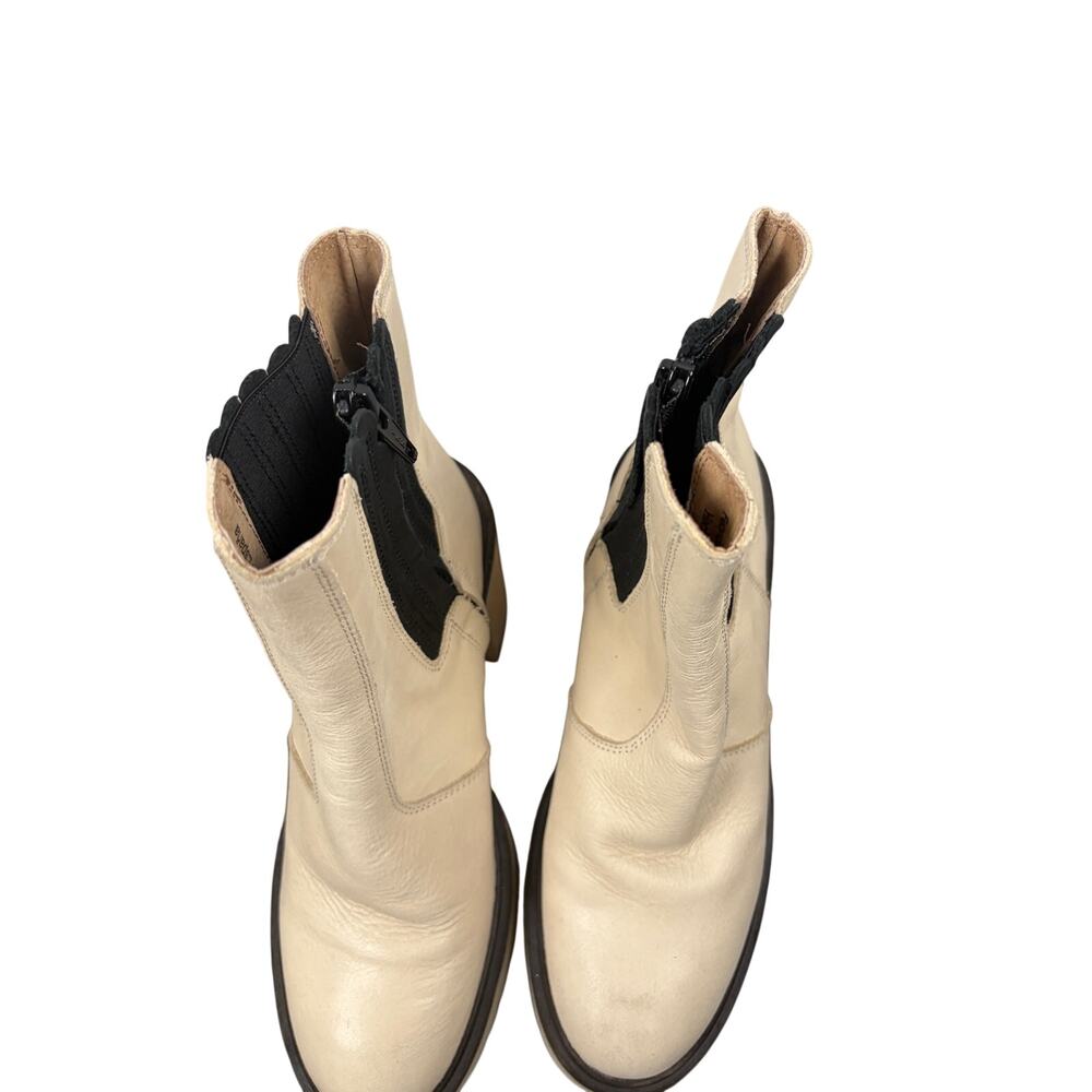 Free People James Chelsea Leather Platform Boots – Cream – EU 36 - Picture 5 of 9